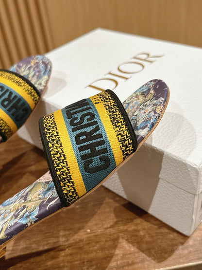 26S SLIDE SANDALS IN PURPLE FLORAL MULTICOLOR LOGO STRAP mysite