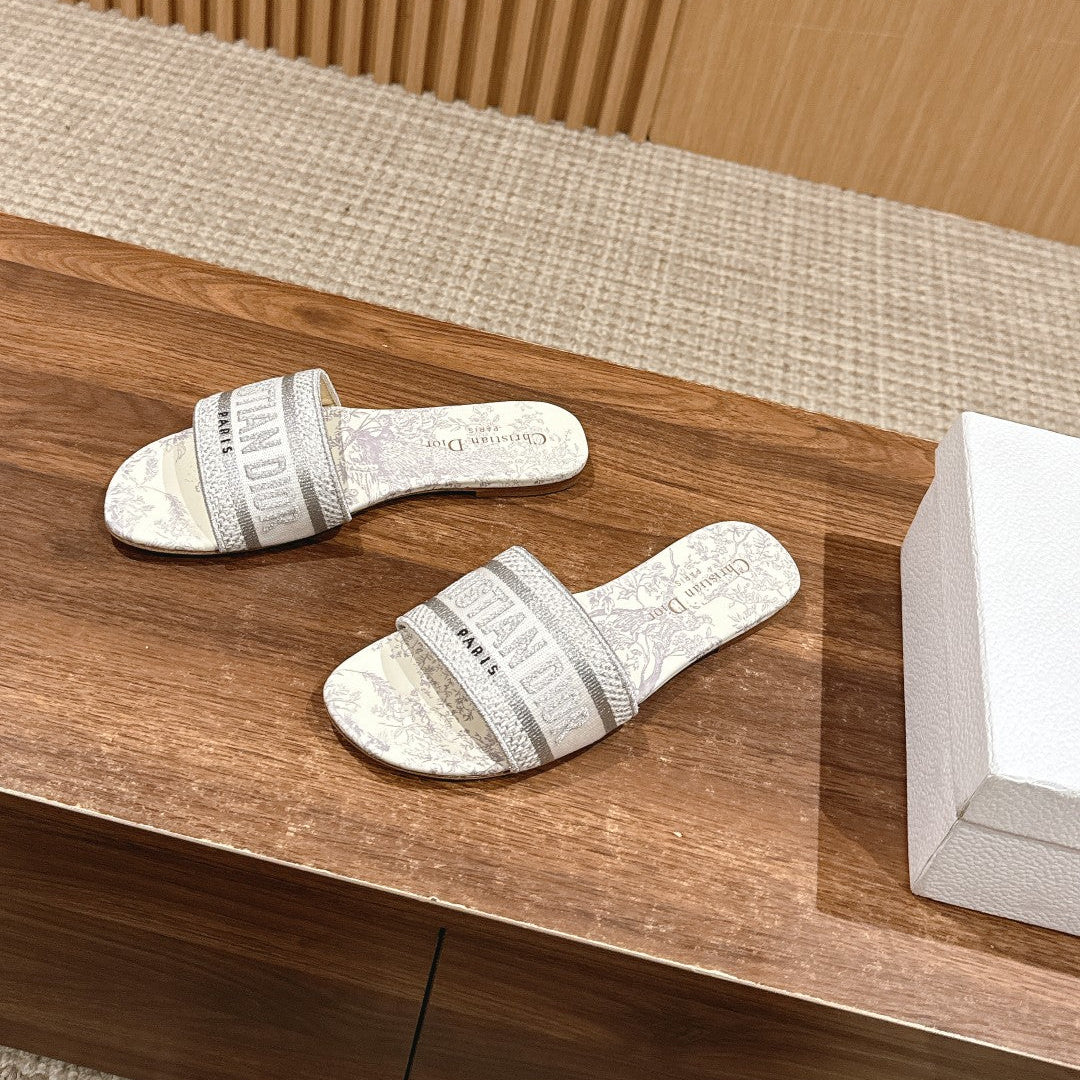 26S SLIDE SANDALS IN GREY TOILE DE JOUY LOGO mysite