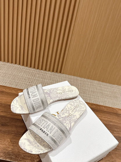 26S SLIDE SANDALS IN GREY TOILE DE JOUY LOGO mysite