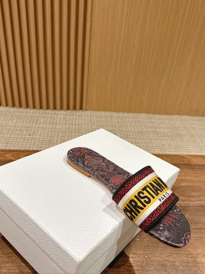 26S SLIDE SANDALS IN MULTICOLOR TOILE PRINT LOGO mysite