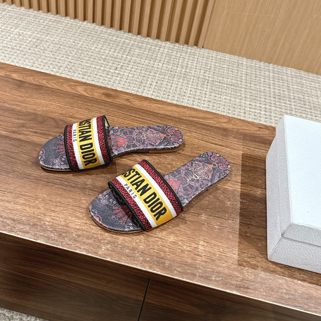 26S SLIDE SANDALS IN MULTICOLOR TOILE PRINT LOGO mysite