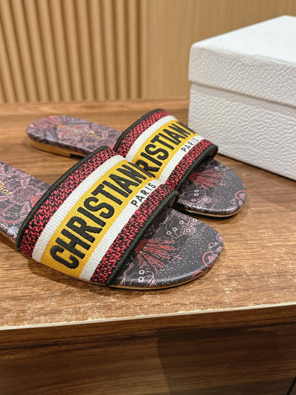 26S SLIDE SANDALS IN MULTICOLOR TOILE PRINT LOGO mysite