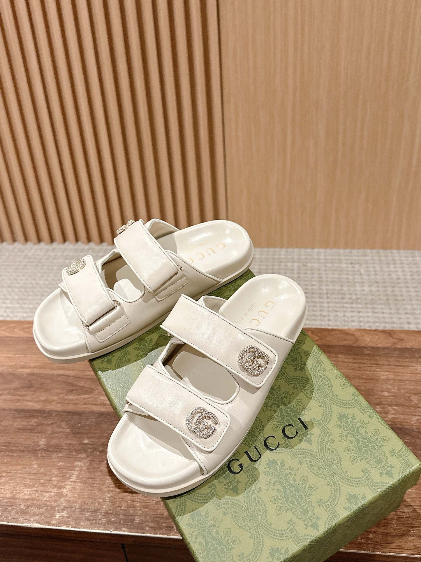 26S DOUBLE-STRAP SANDALS IN CREAM BEIGE CALFSKIN mysite