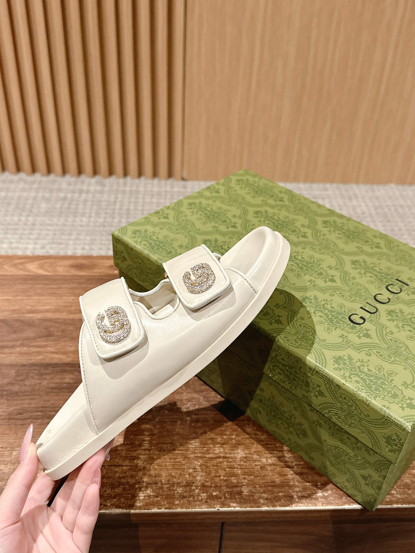 26S DOUBLE-STRAP SANDALS IN CREAM BEIGE CALFSKIN mysite