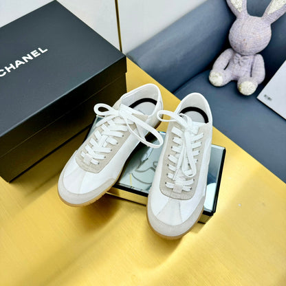 CC SNEAKER IN WHITE CALFSKIN AND SUEDE mysite