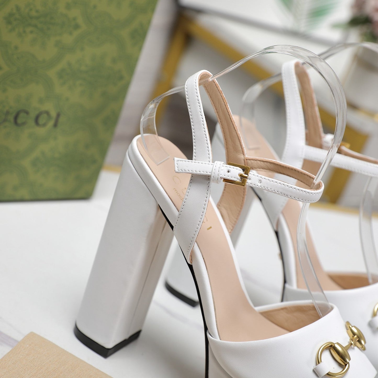 GG Sandales Cuir Noir White mysite