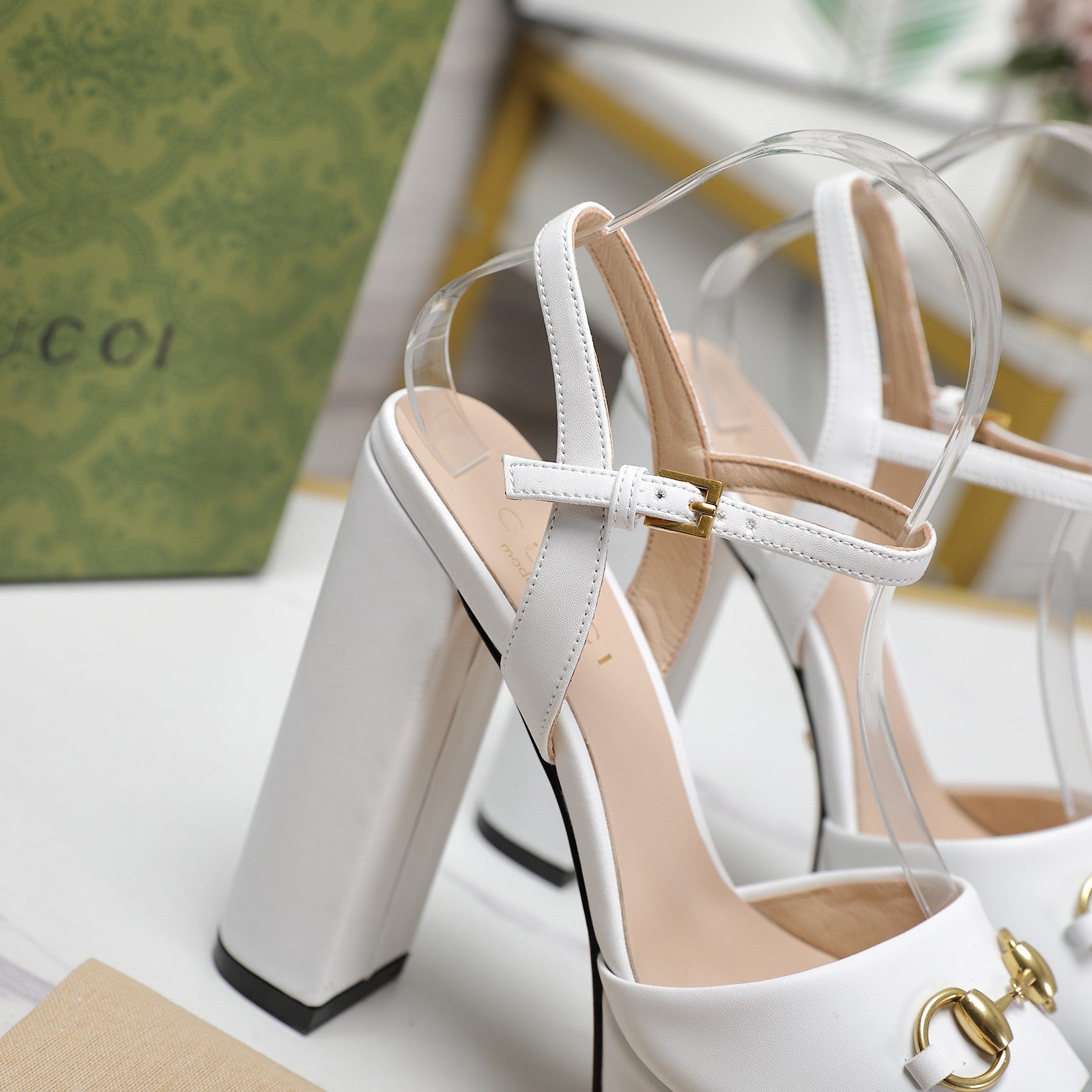 GG Sandales Cuir Noir White mysite