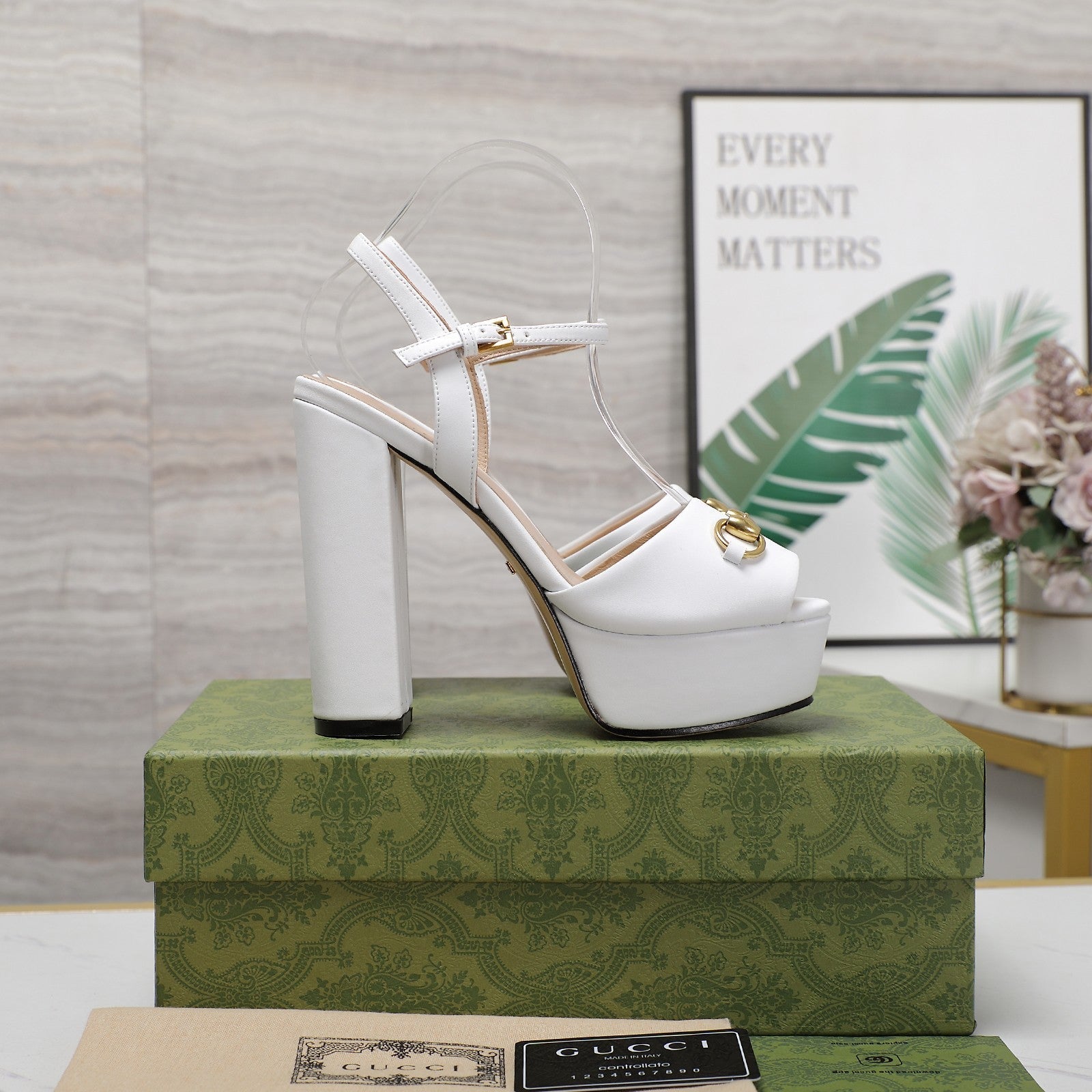 GG Sandales Cuir Noir White mysite
