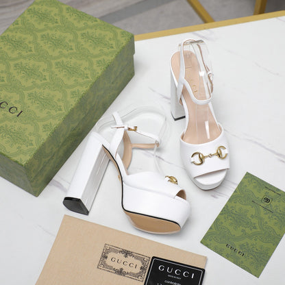 GG Sandales Cuir Noir White mysite