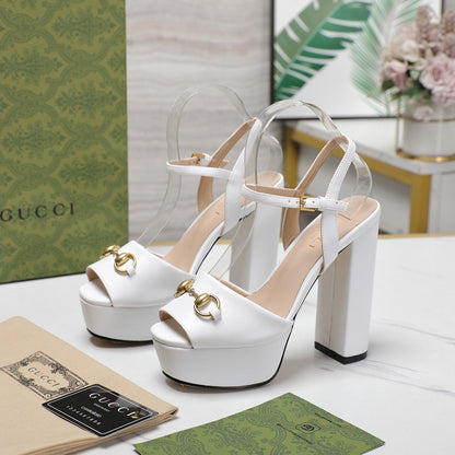 GG Sandales Cuir Noir White mysite