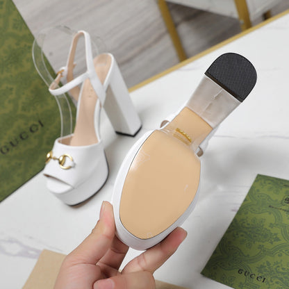 GG Sandales Cuir Noir White mysite