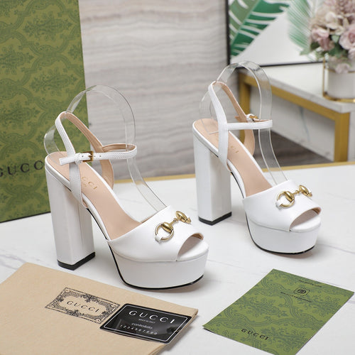GG Sandales Cuir Noir White mysite