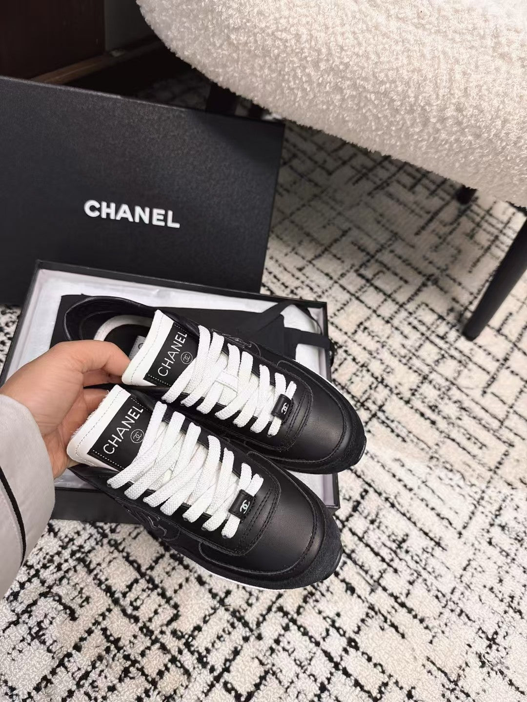 TRAINERS SNEAKER IN BLACK CALFSKIN AND SUEDE mysite