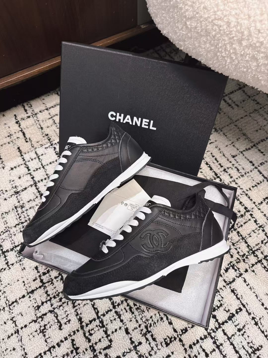 TRAINERS SNEAKER IN BLACK CALFSKIN AND SUEDE mysite