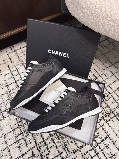 TRAINERS SNEAKER IN BLACK CALFSKIN AND SUEDE mysite