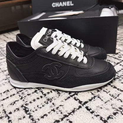 TRAINERS SNEAKER IN BLACK CALFSKIN AND SUEDE mysite