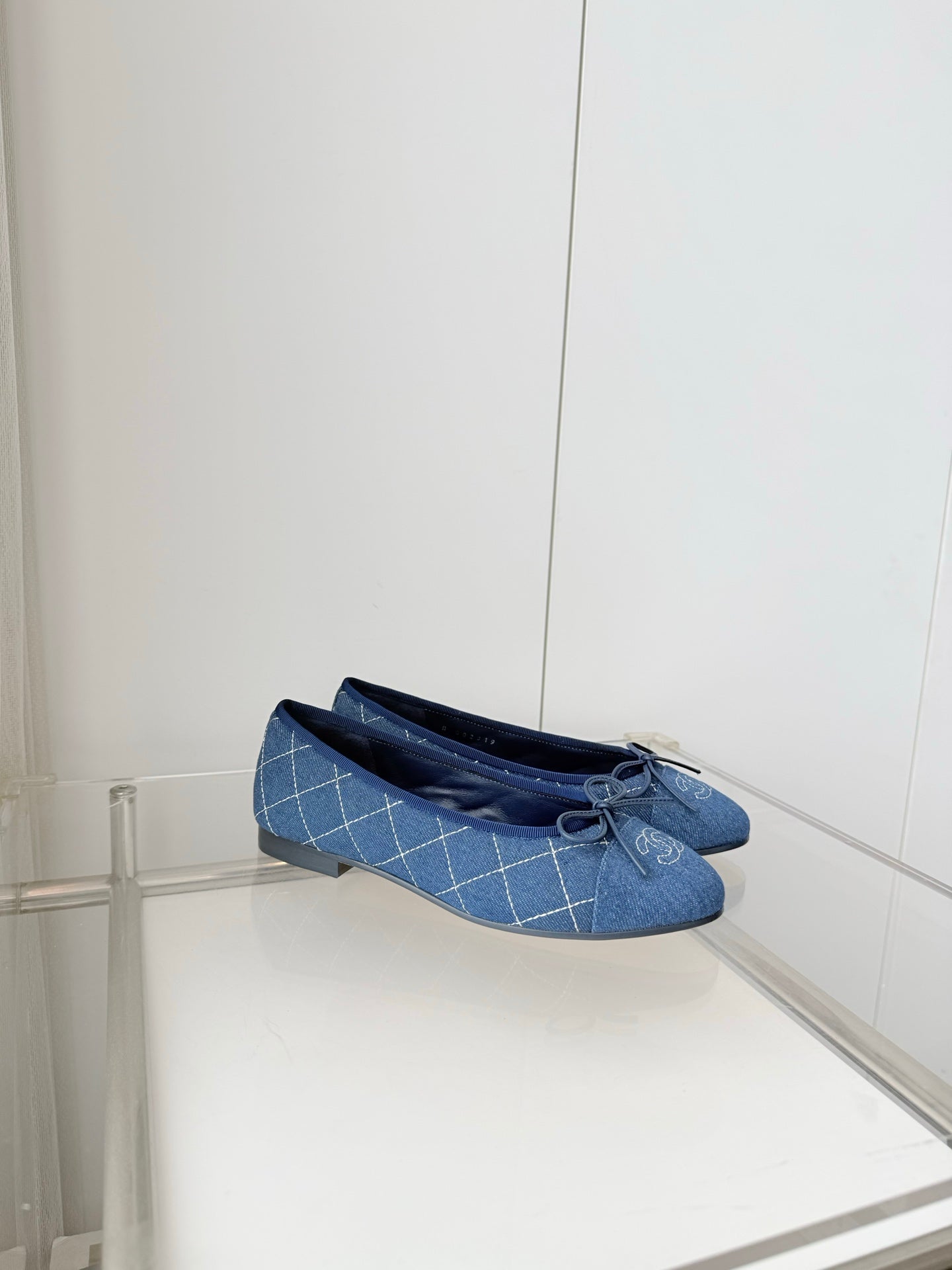 26S BALLET FLATS IN BLUE DENIM WITH BOW mysite
