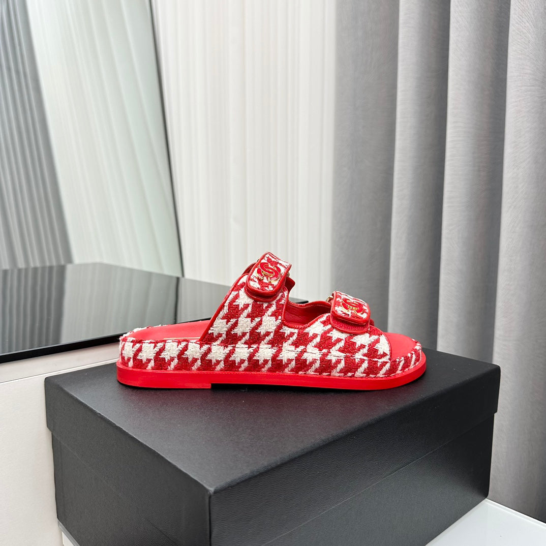 dad sandals red white mules mysite