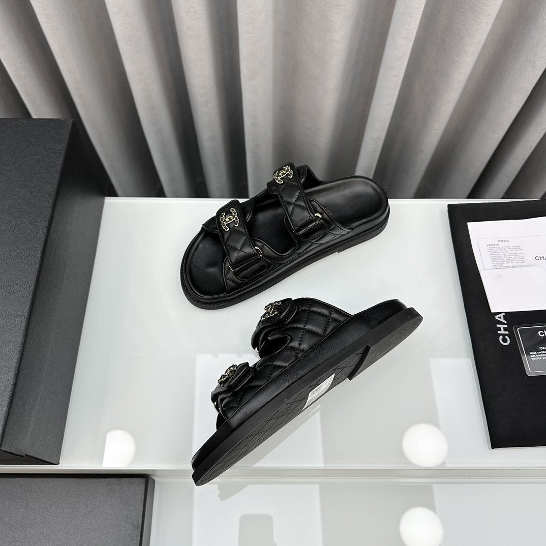 dad sandals black lambskin mules mysite