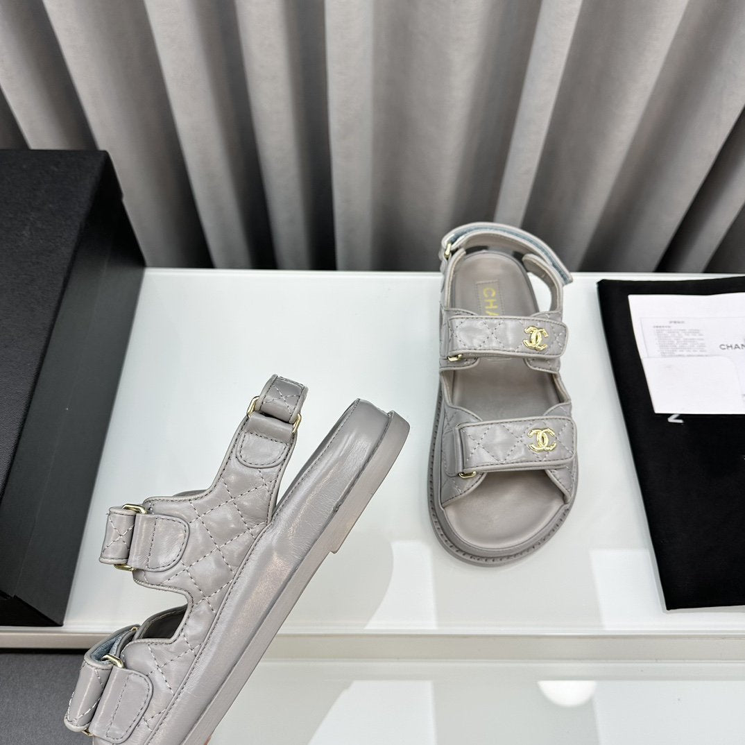 dad sandals grey patent lambskin mysite