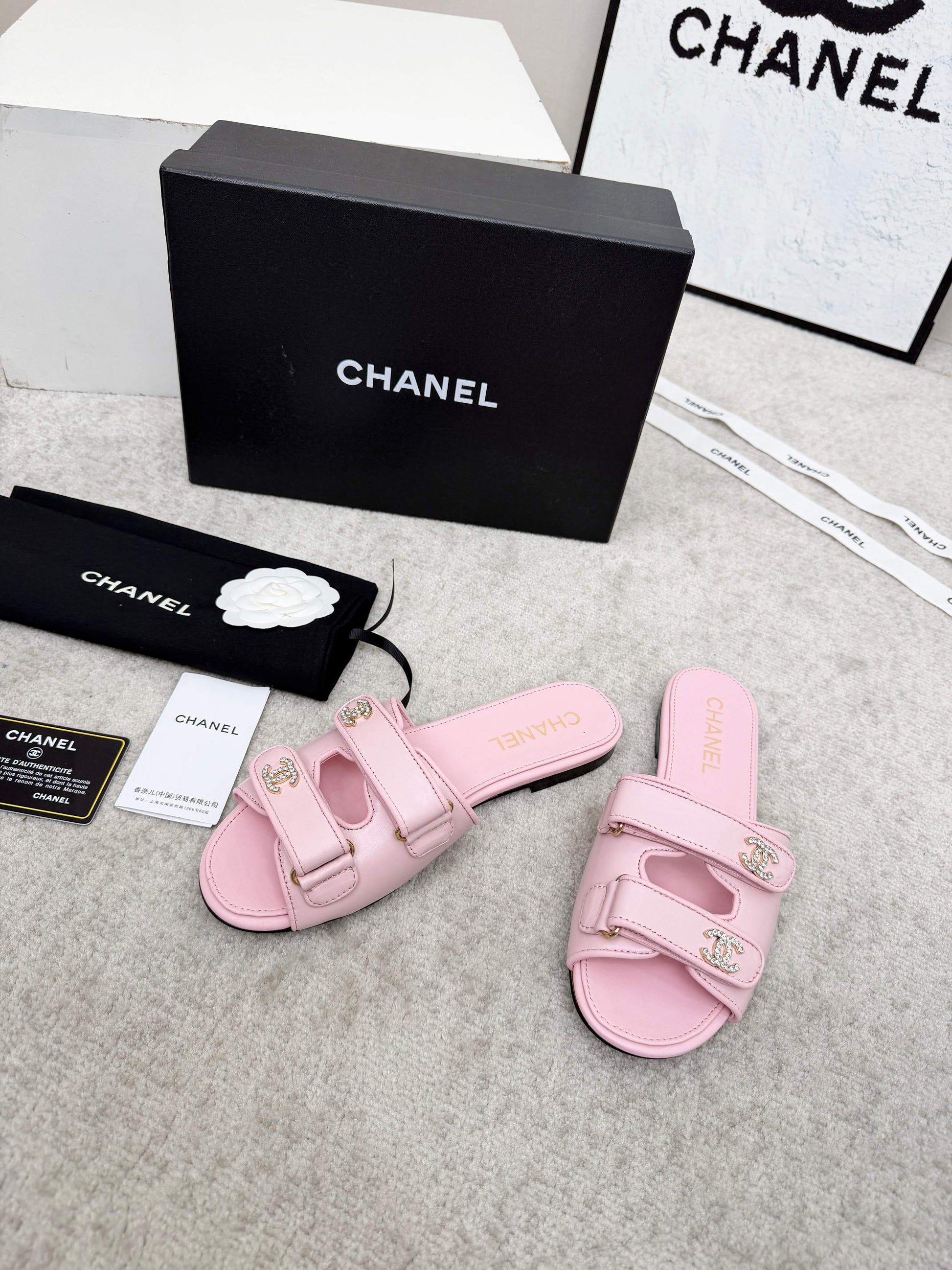 26S DOUBLE STRAP SLIDE SANDALS IN PINK CALFSKIN mysite
