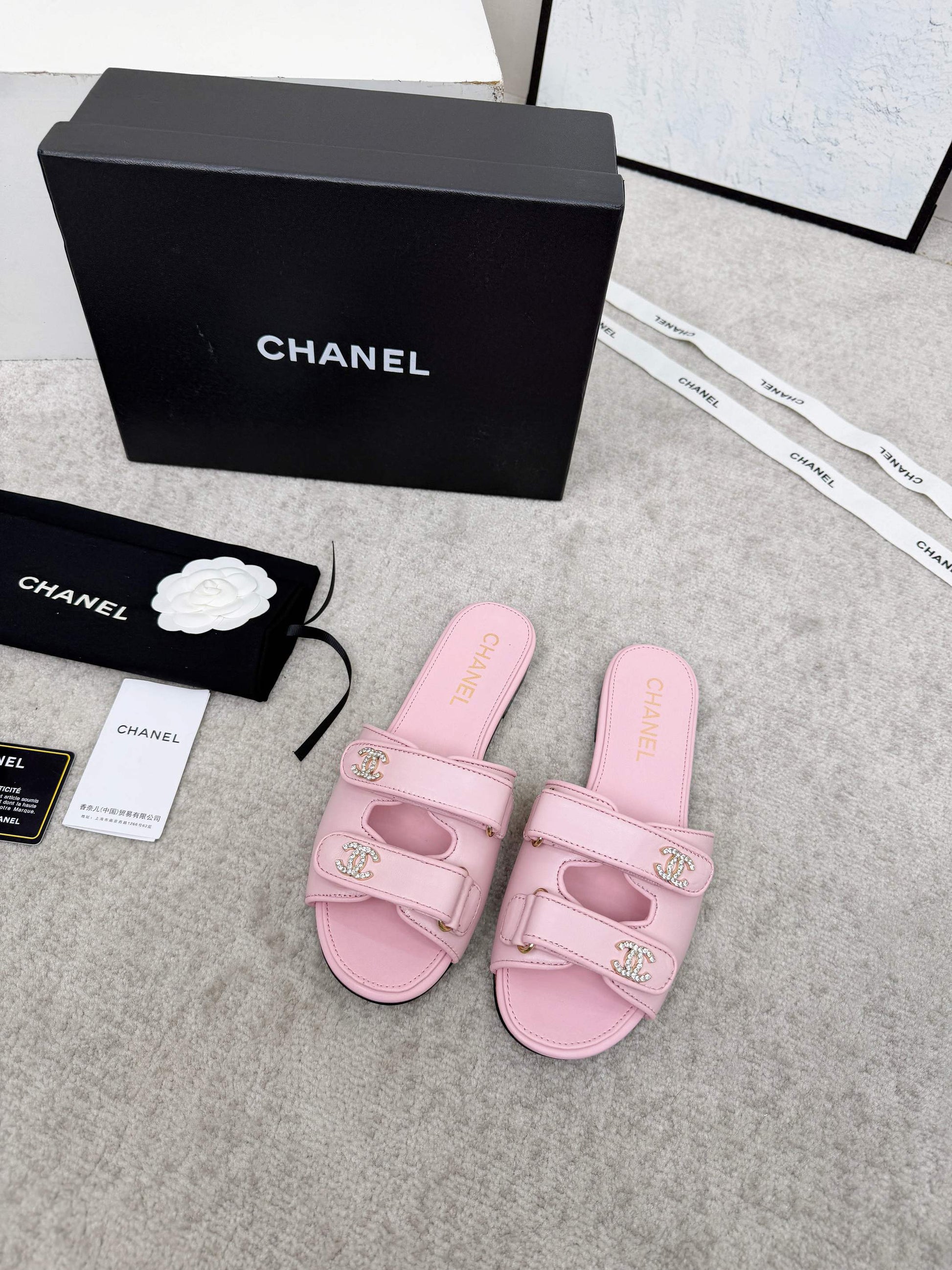 26S DOUBLE STRAP SLIDE SANDALS IN PINK CALFSKIN mysite