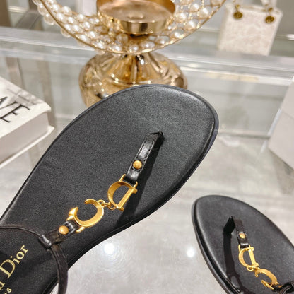 VIERA C'EST THONG SANDAL BLACK AQUAMARINA CALFSKIN mysite