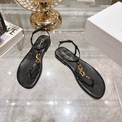 VIERA C'EST THONG SANDAL BLACK AQUAMARINA CALFSKIN mysite
