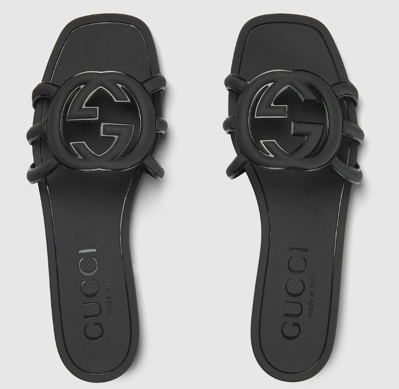 Minimal Luxe Double G Logo Slides – Chic Everyday Flat Sandals-s2 mysite