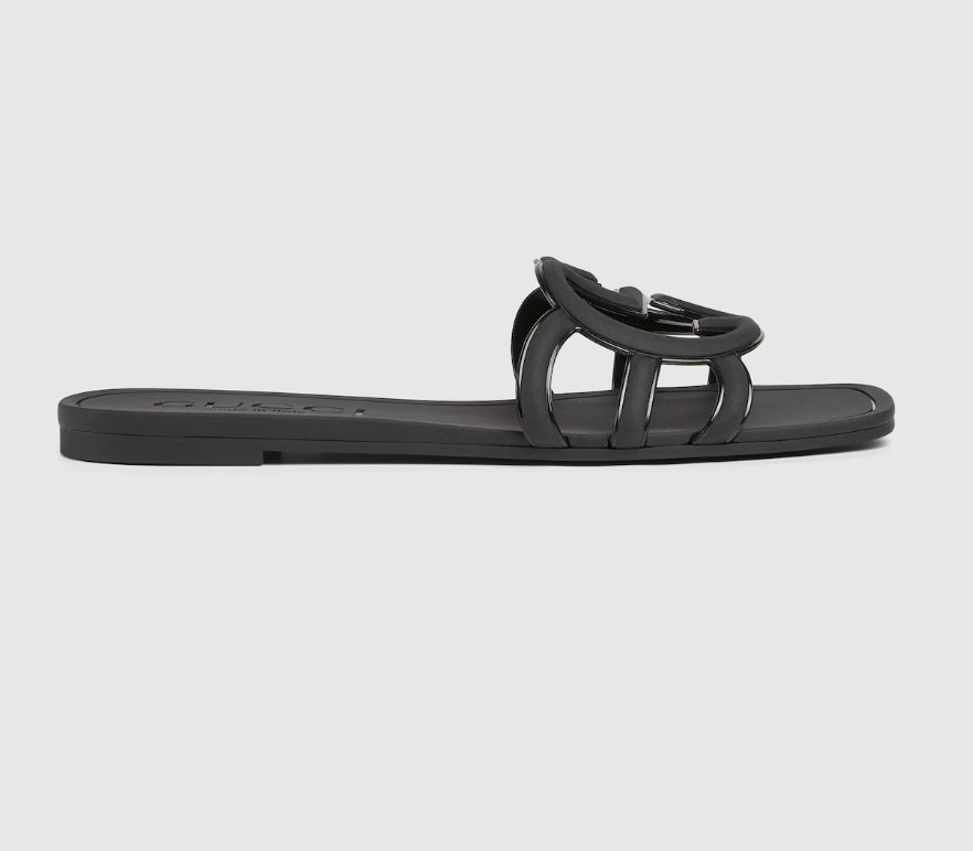 Minimal Luxe Double G Logo Slides – Chic Everyday Flat Sandals-s2 mysite