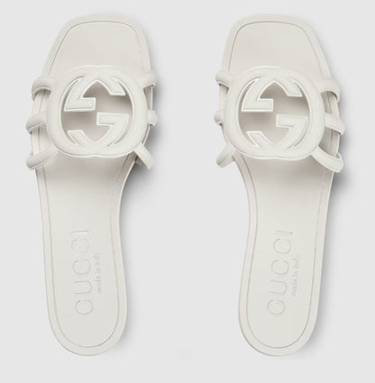 Minimal Luxe Double G Logo Slides – Chic Everyday Flat Sandals-s2 mysite