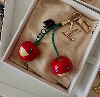 🌟 L- Cherry Keychain: Cute + Luxury, All in One 🍒✨-s2 mysite