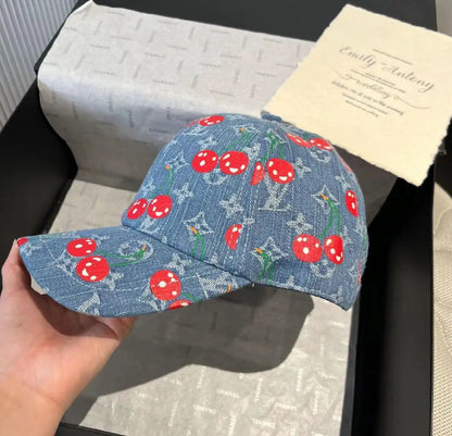 Cute Cherry Pattern Hat, A Must-Have for Fashionistas-s2 mysite