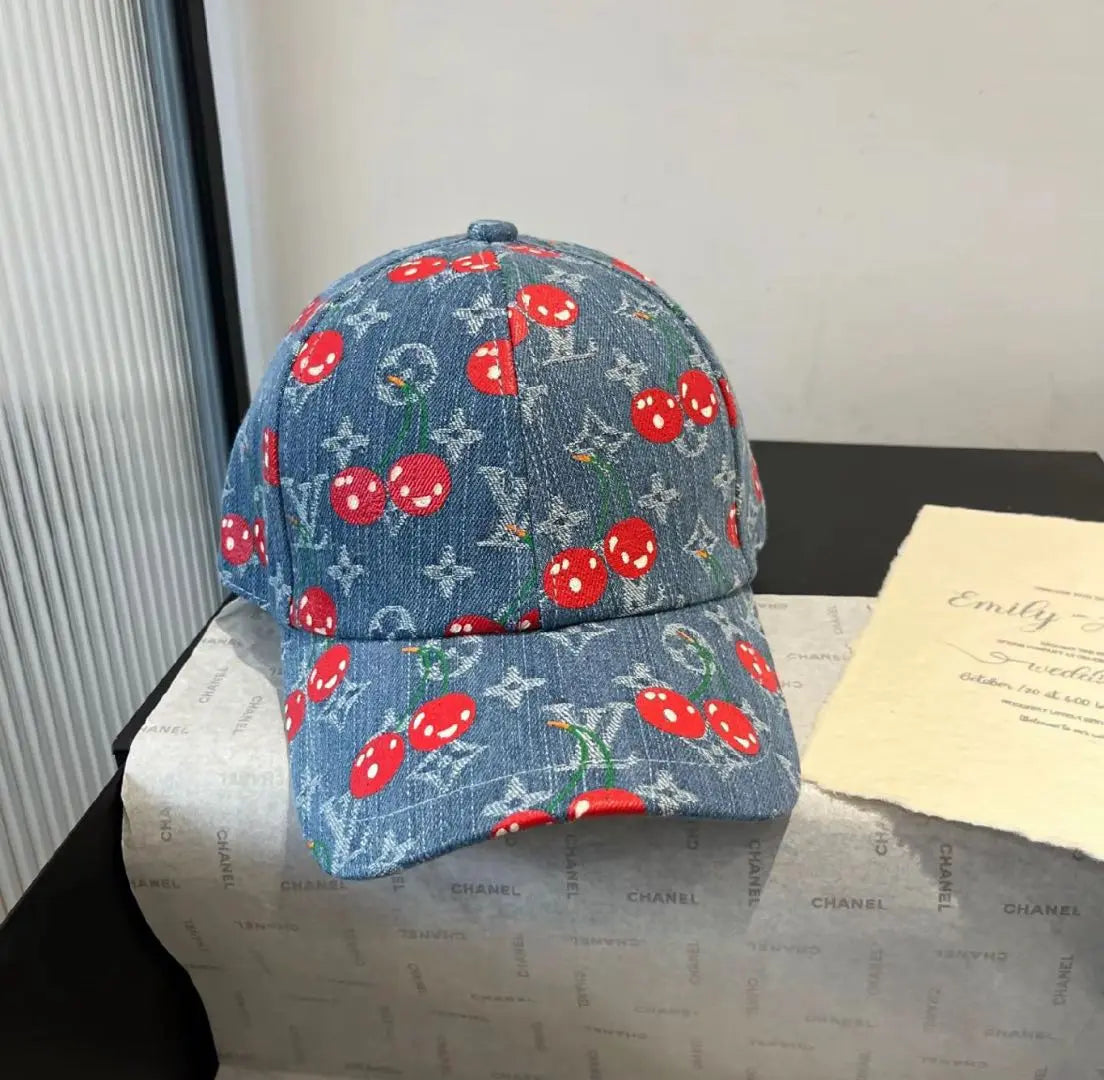 Cute Cherry Pattern Hat, A Must-Have for Fashionistas-s2 mysite