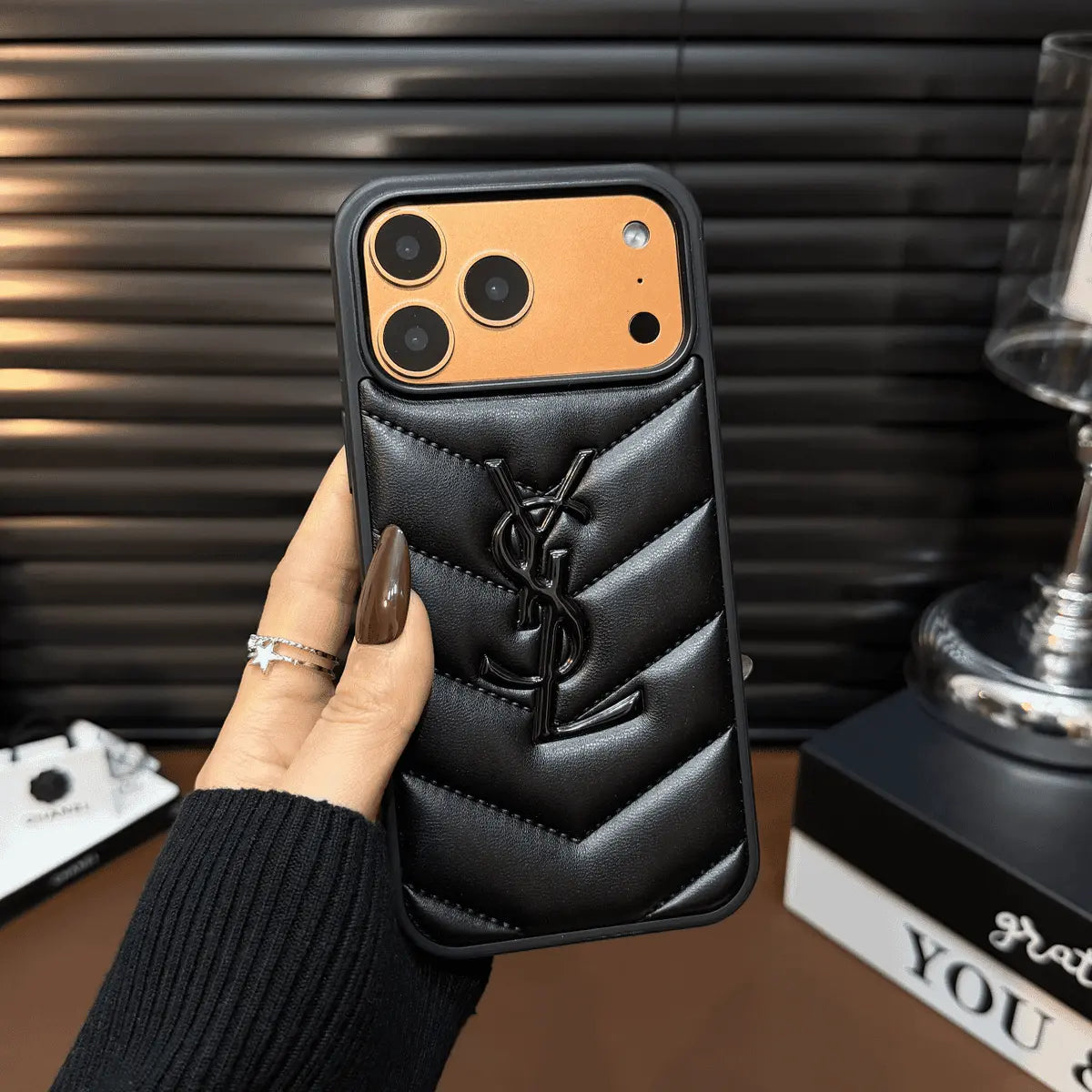 Luxury Quilted Leather iPhone Case — Shockproof Slim Protective Cover-s2 mysite