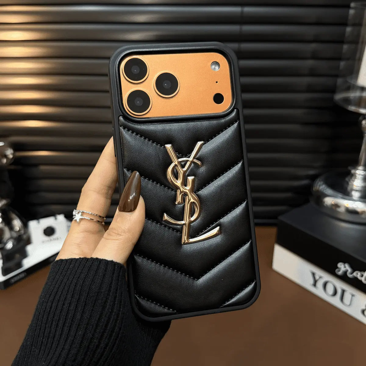 Luxury Quilted Leather iPhone Case — Shockproof Slim Protective Cover-s2 mysite