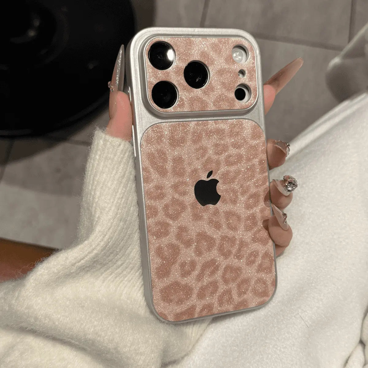 Leopard Print Glitter Phone Case — Sparkling Protection with Sleek Design-s2 mysite
