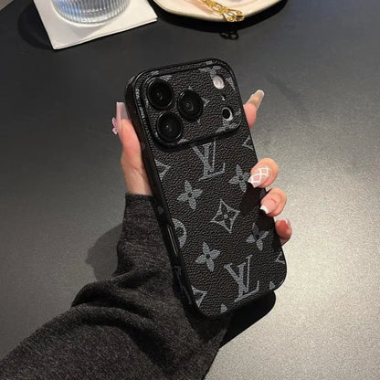 Premium Monogram Leather-Texture iPhone Case-s2 mysite