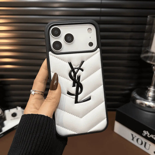 Luxury Quilted Leather iPhone Case — Shockproof Slim Protective Cover-s2 mysite