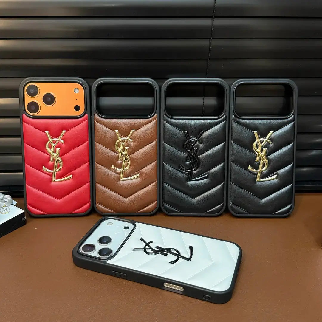 Luxury Quilted Leather iPhone Case — Shockproof Slim Protective Cover-s2 mysite