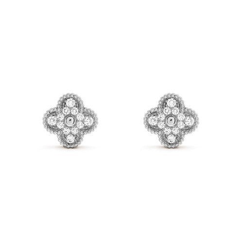 SILVER DIAMOND STUD EARRINGS mysite