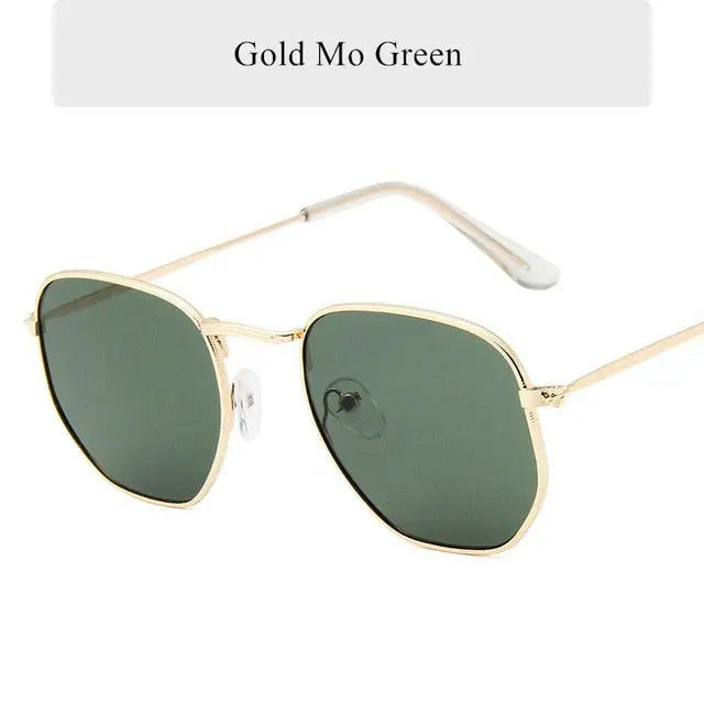 Oulylan Vintage Polygon Sunglasses Women Men Brand Metal Frame Sun Glasses Ladies UV400 Female Luxury Polygonal Sunglass Male--s1 mysite