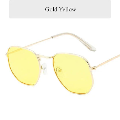 Oulylan Vintage Polygon Sunglasses Women Men Brand Metal Frame Sun Glasses Ladies UV400 Female Luxury Polygonal Sunglass Male--s1 mysite