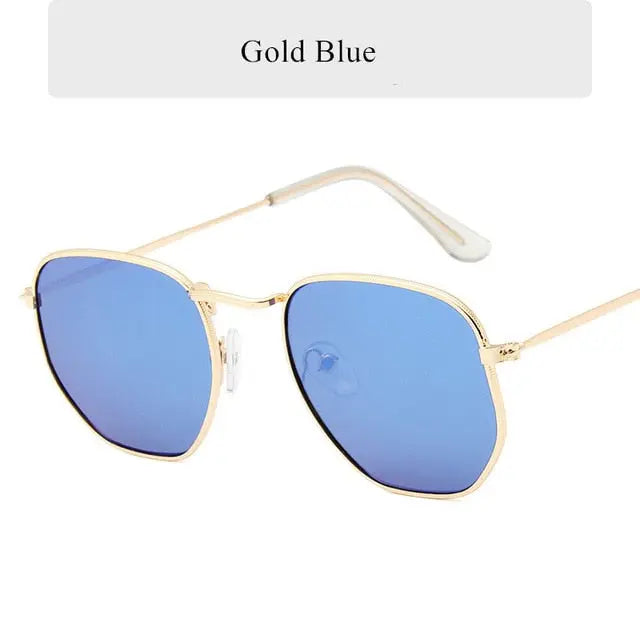 Oulylan Vintage Polygon Sunglasses Women Men Brand Metal Frame Sun Glasses Ladies UV400 Female Luxury Polygonal Sunglass Male--s1 mysite