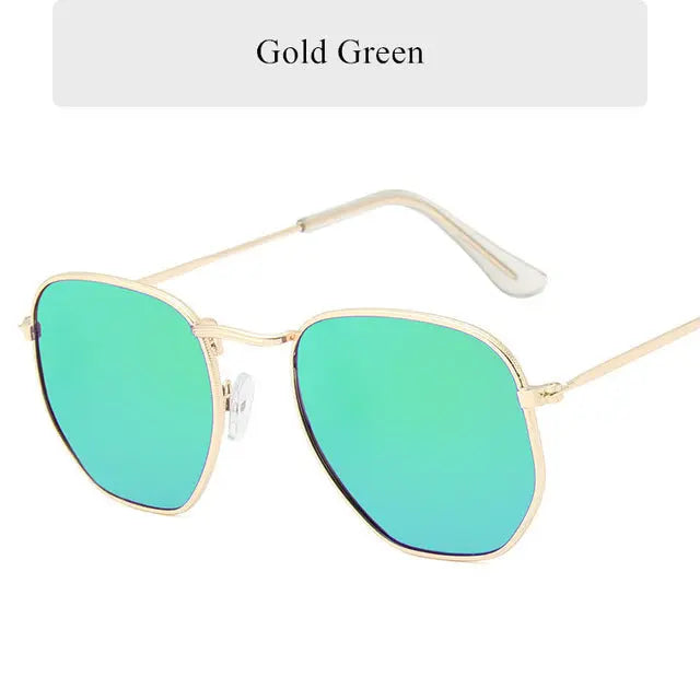 Oulylan Vintage Polygon Sunglasses Women Men Brand Metal Frame Sun Glasses Ladies UV400 Female Luxury Polygonal Sunglass Male--s1 mysite
