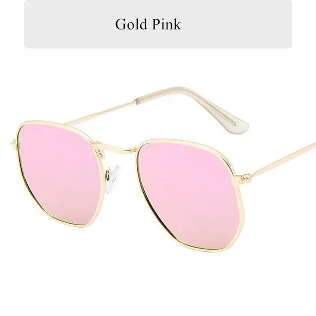Oulylan Vintage Polygon Sunglasses Women Men Brand Metal Frame Sun Glasses Ladies UV400 Female Luxury Polygonal Sunglass Male--s1 mysite