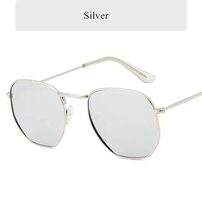 Oulylan Vintage Polygon Sunglasses Women Men Brand Metal Frame Sun Glasses Ladies UV400 Female Luxury Polygonal Sunglass Male--s1 mysite