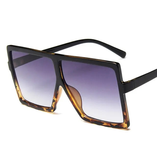 Plastic Oversized Women Sunglasses Square Brand Designer Big Frame Sunglasses For Female UV400 Sun Glasses oculos masculino--s1 mysite