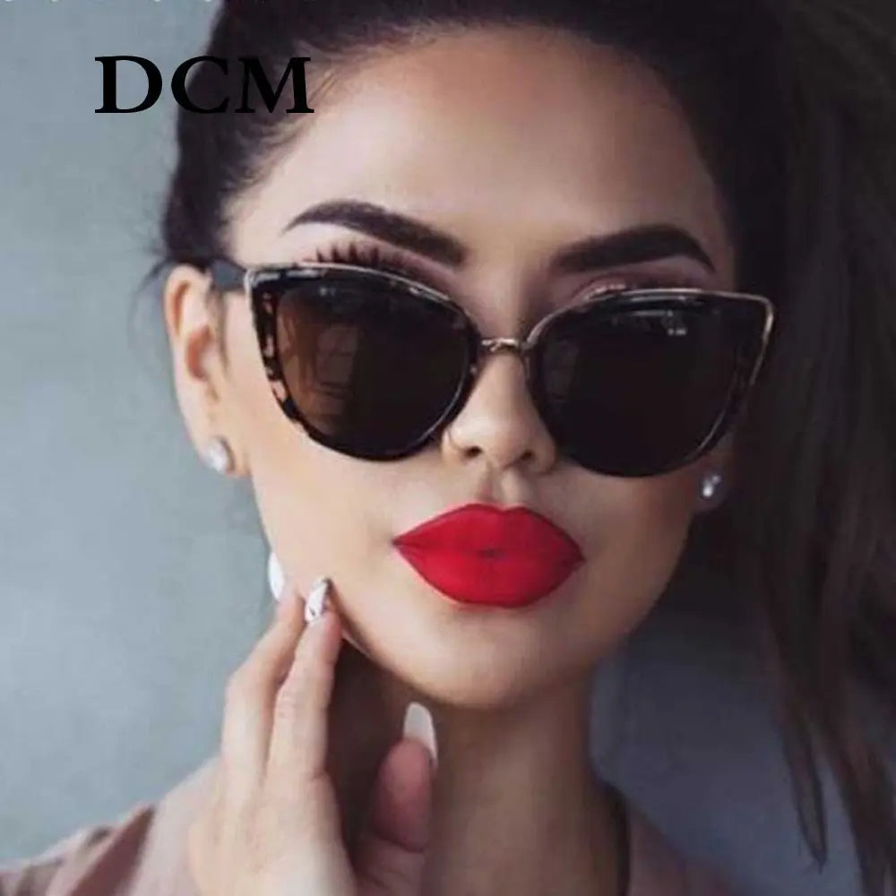 DCM Cateye Sunglasses Women Vintage Gradient Glasses Retro Cat eye Sun glasses Female Eyewear UV400s-sss62 mysite