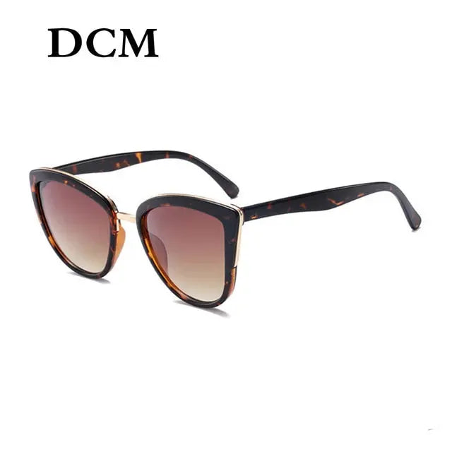 DCM Cateye Sunglasses Women Vintage Gradient Glasses Retro Cat eye Sun glasses Female Eyewear UV400s-sss62 mysite